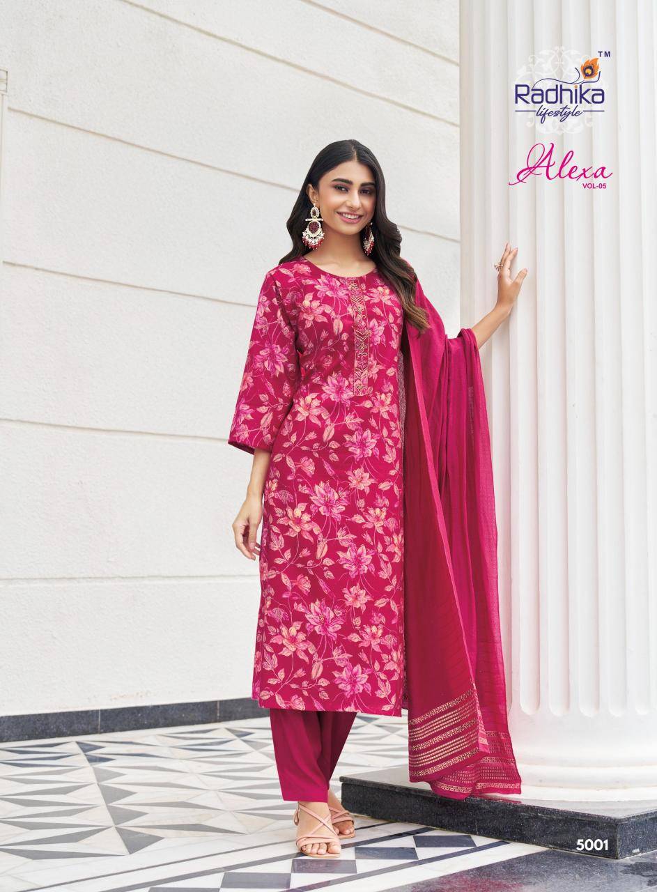 Radhika lifestyle alexa vol 5 manufacturer kurti